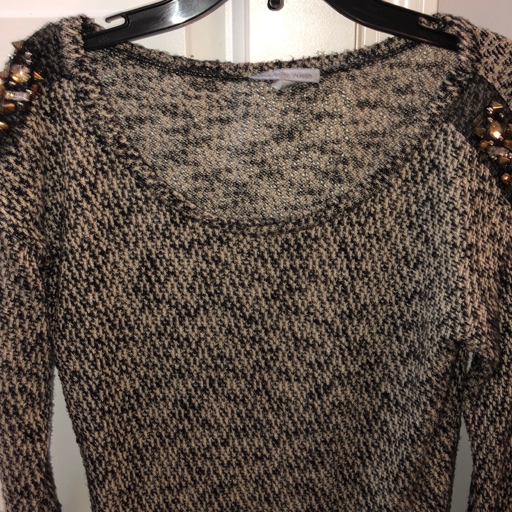 Waffle knit blouse